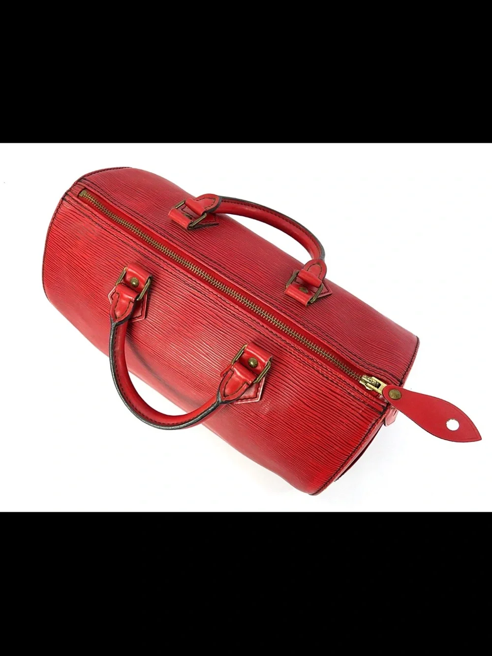 Louis Vuitton Red Epi Leather Satchel - Picture 11 of 16